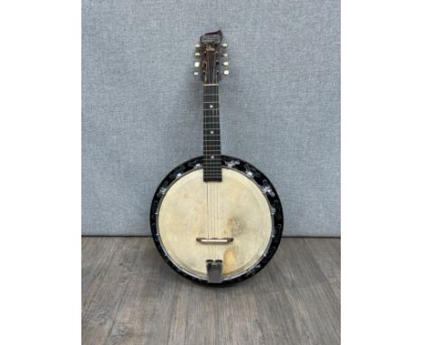 A Melody Major banjo mandolin "banjolin", cased 
