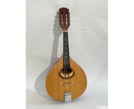 An Ozark teardrop mandolin, inlaid detail 