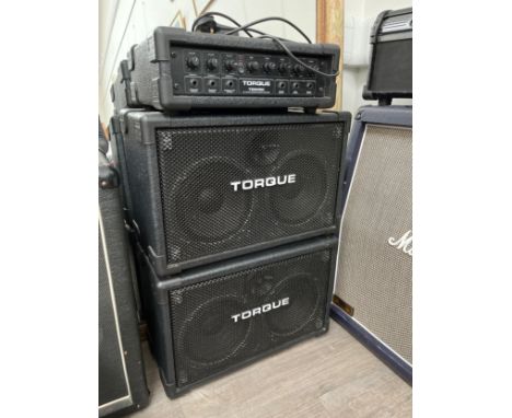 A Torque T250SK keyboard PA/amplifier head with two speakers   COLLECTOR'S ELECTRICAL ITEM: Item untested 