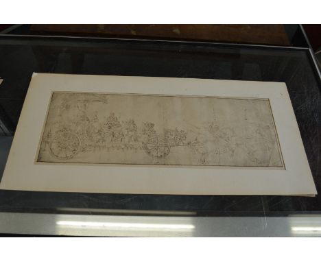 A print of an old master drawing, unframed.