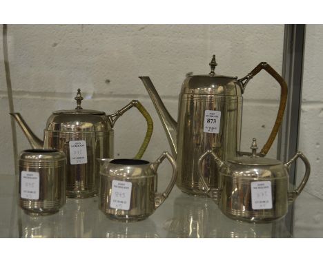 A stylish five piece plated tea and coffee service.