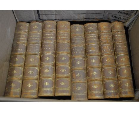 Chambers encyclopedia 8 volumes, part leather bound.