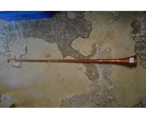 Copper hunting horn.