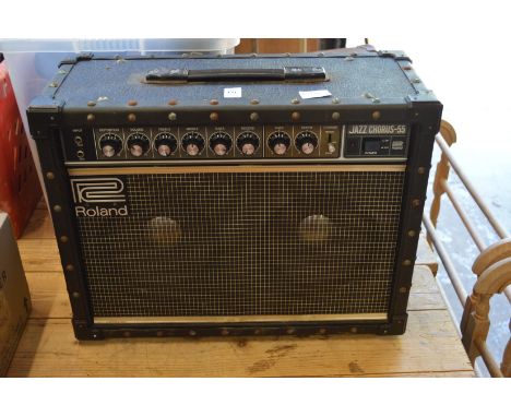 A Roland Jazz Chorus 55 amplifier.