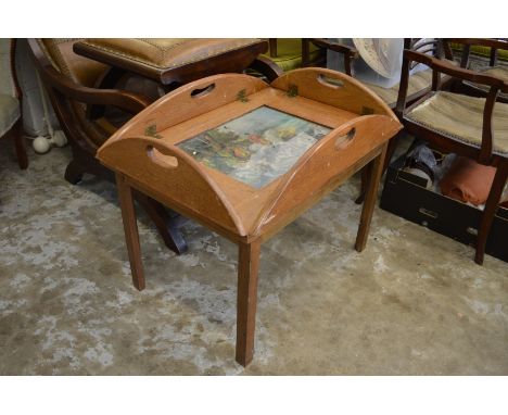 A butlers tray style table.