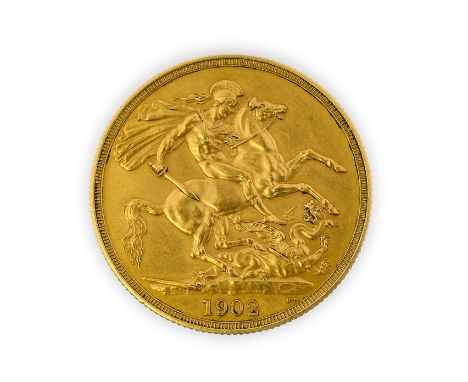 Edward VII, Two Pounds, 1902, matt proof, bare head, (S.3968). Light tone, almost as struck