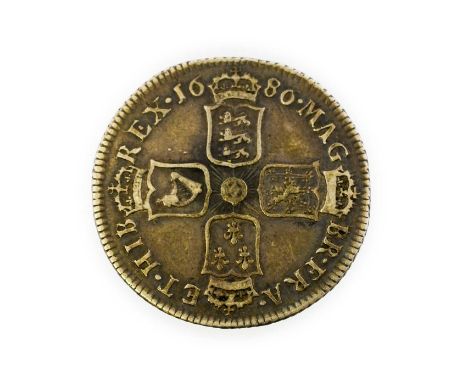 James II, Shilling 1686, laureate &amp; draped bust, rev. crowned cruciform shields; very light obv. scratches o/wise good ed