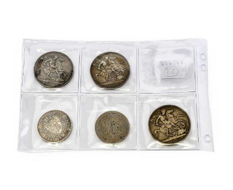 Victoria, 3 x Old Head Crowns comprising: 1893 LVI, 1894 LVIII &amp; 1896 LX, all with light contact marks &amp; minor rim im