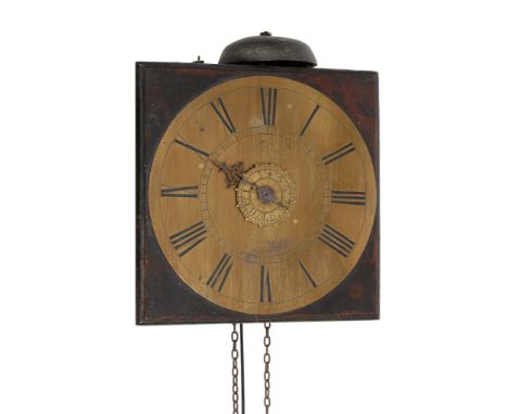  A rare George III seven-day weight-driven 'hook-and-spike' wall timepiece with alarm James Woolley, Codnor, circa 1765  The 