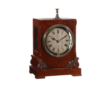  A Victorian mahogany night watchman's tell-tale bracket clock or noctuary  Unsigned but probably by Smith and Sons, London, 