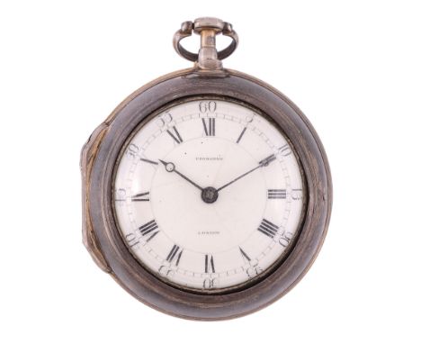  An interesting George III silver pair-cased pocket watch  William Frodsham, London, 1783  The gilt full plate single fusee m