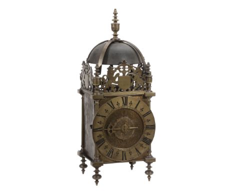  A fine and well documented William and Mary brass lantern clock Thomas Veale, Chew Magna, dated (16)95  The posted countwhee