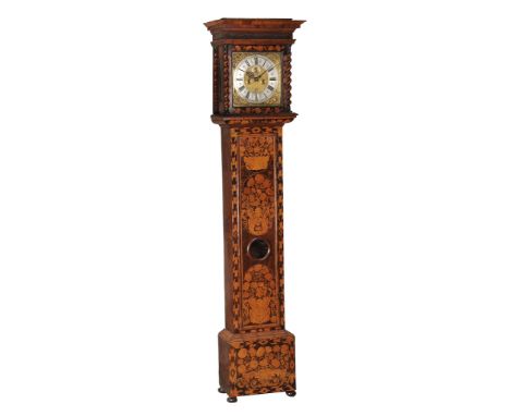  A William III walnut and floral marquetry eight-day longcase clock Christopher Gould, London, circa 1695 and later  The five