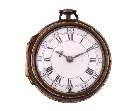  A George I pair-cased verge pocket watch  William Kipling, London, circa 1720  The gilt full plate single fusee verge moveme