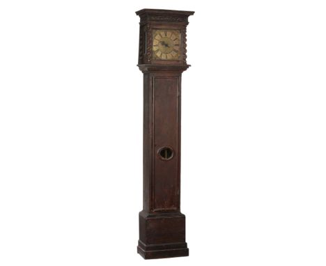  A rare William and Mary scumbled pine thirty-hour longcase clock John Drew, London, circa 1690  The single-handed posted cou