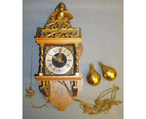 CONTINENTAL WALL CLOCK WITH TWO TRAIN MOVEMENT