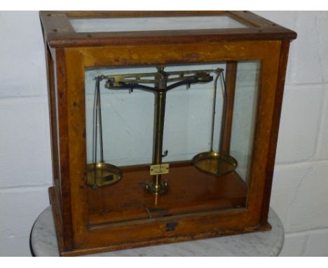 LABORATORY SCALES BY PHILIP HARRIS, BIRMINGHAM, SPECTACLES AND DRAUGHTSMAN'S INSTUMENTS