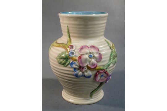 Clarice Cliff My Garden Baluster Vase 912 Stamped Newport Pottery