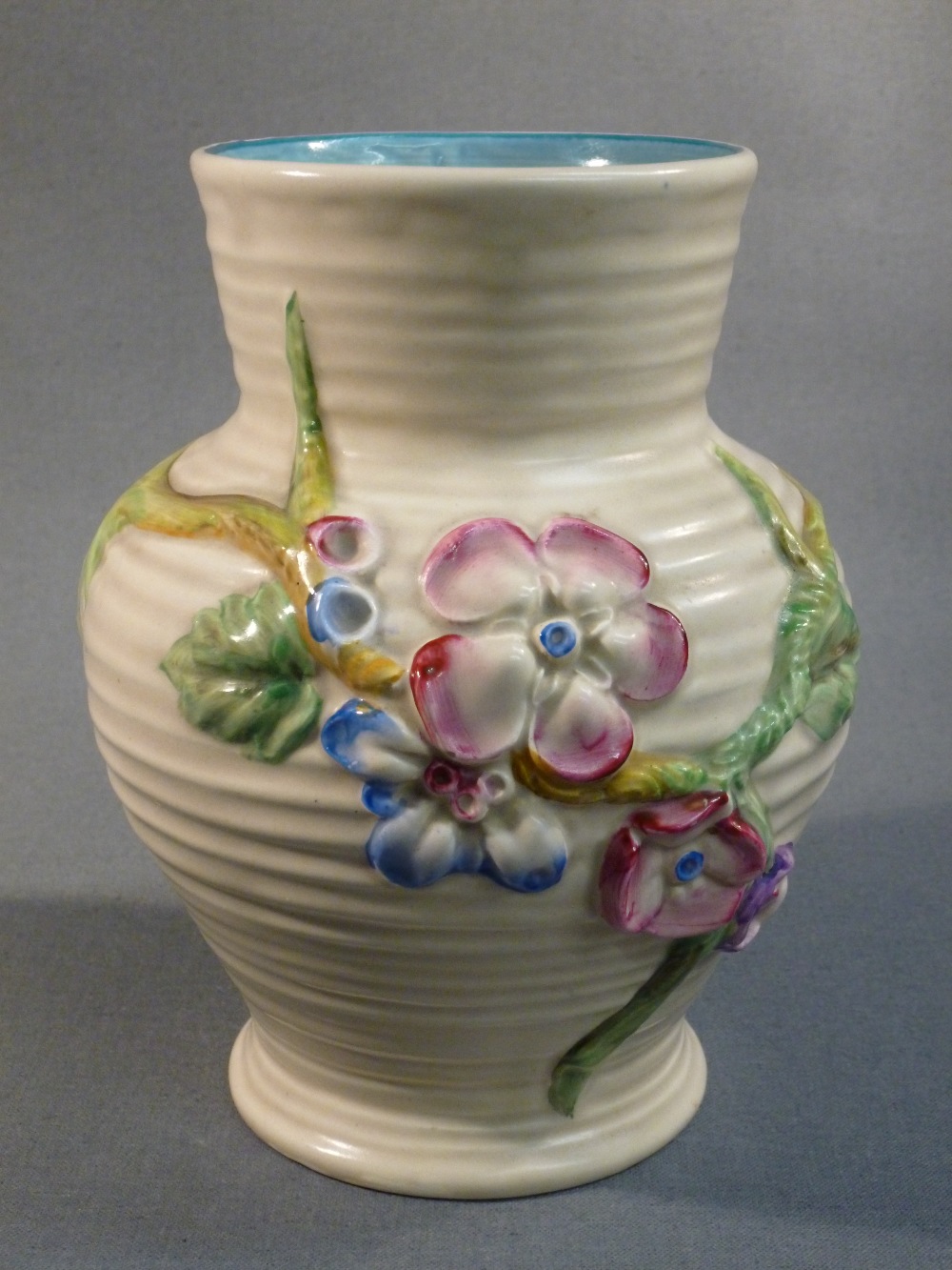 Clarice Cliff My Garden Baluster Vase 912 Stamped Newport Pottery