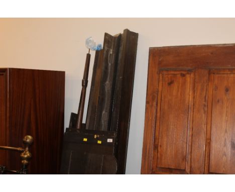 19th century style stained oak four poster bed