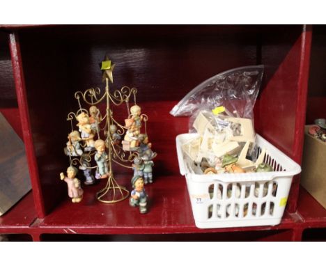 Hummel ornaments and Hummel Christmas tree with decorations