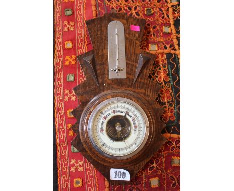 Oak Cased 1950s Wall barometer 