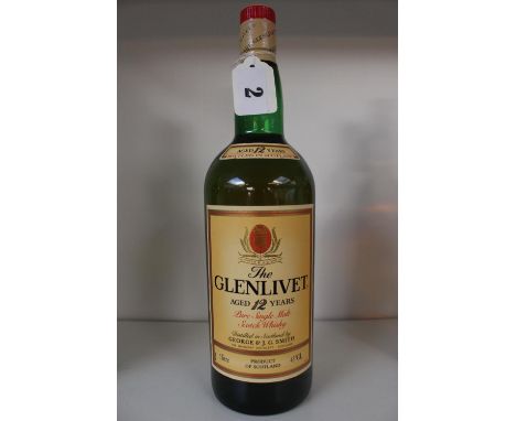 Glenlivet Single Malt Scotch Whisky 12 Year 1 Litre 43% 