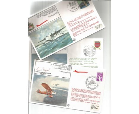 Concorde Flown covers, 4 first flight covers , 3 flown on Concorde GBOAF, GAWNO, GBOAD and one TWA cover by Tristar. Good Con