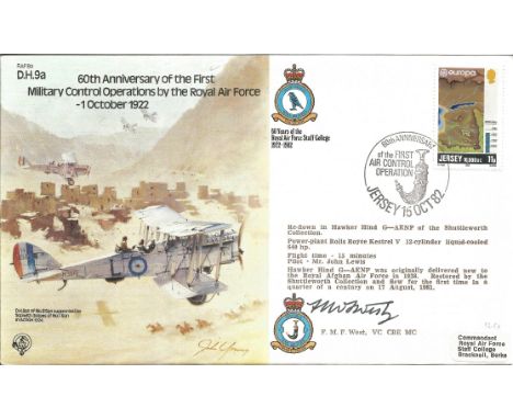 60th Anniversary of the First Military Control Operations by the Royal Air Force 1st October 1922 signed RAF cover No 1258 of