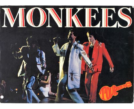 Peter Tork and Davie Jones signed Monkees tour programme. Signed on front cover. Good Condition. All signed pieces come with 