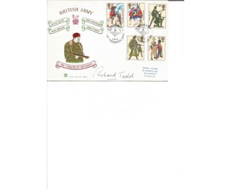 Richard Todd 1983 Army BFPS 2000 Para. Reg. Signed FDC. Good Condition. All signed pieces come with a Certificate of Authenti