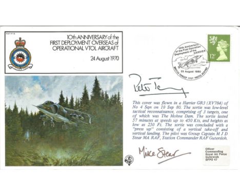 Air Marshal Sir Peter Terry and Group Captain M J D Stear signed 10th Anniversary of the First Deployment Overseas of Operati