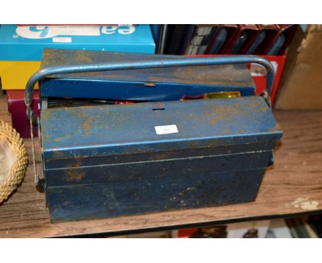 TOOL BOX WITH ASSORTED TOOLS     