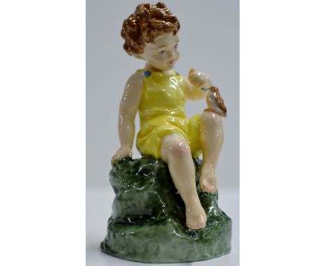 6¼" ROYAL WORCESTER PORCELAIN FIGURINE ORNAMENT BY DOUGHTY - FRIDAY'S CHILD IS LOVING & GIVING, REG 3523     