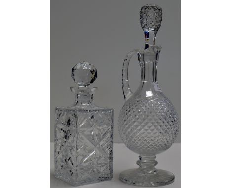 CUT CRYSTAL DECANTER WITH STOPPER & CUT CRYSTAL DECANTER JUG     