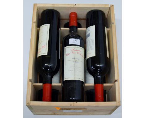 GIBSON'S AUSTRALIAN OLD VINE COLLECTION BAROSSA VALLEY 2003 VINTAGE SHIRAZ - CASE OF 6, EACH BOTTLE = 750ML, 14.5% VOL     