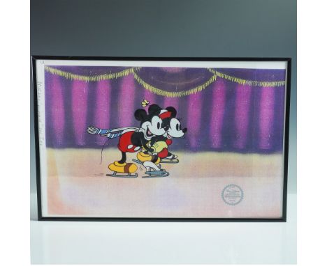 Delightful limited edition serigraph released by The Walt Disney Company in 1987, featuring Mickey and Minnie Mouse gracefull