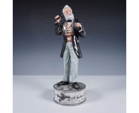 Limited edition Royal Doulton fine china figurine from the Prestige Pioneers Collection, depicting inventor Alexander Graham 