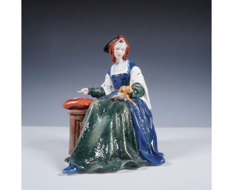 Royal Doulton figurine titled Catherine of Aragon, model HN3233, from the Six Wives of Henry VIII collection. This hand-paint