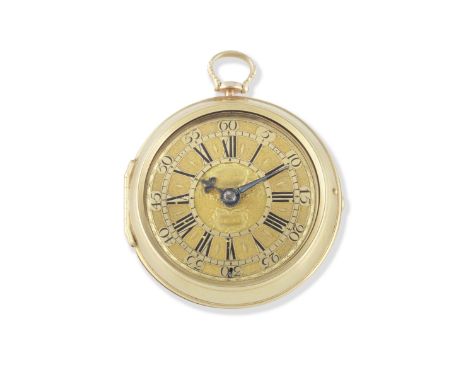 Thomas Tompion, London. A fine gold key wind pair case pocket watchDate: London Hallmark for 1700Movement: Gilt full plate fu