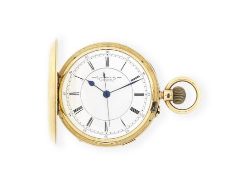 Thomas Russell &amp; Son, 12 Church Street, Liverpool. An 18K gold keyless wind full hunter pocket watch with stop/start seco