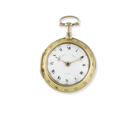 Higgs &amp; Evans, Londres. A gold key wind quarter repeating pair case pocket watchDate: London Hallmark for 1749Movement: G