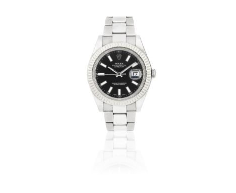 Rolex. A stainless steel and 18K white gold automatic calendar bracelet watchModel: Datejust IIReference: 116334Date: Purchas