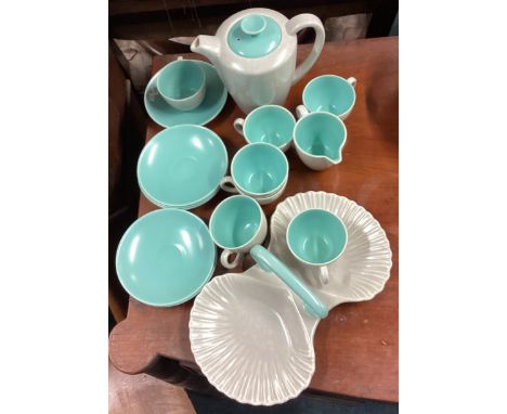 A small Poole pottery coffee service. Est. £20 - £30.