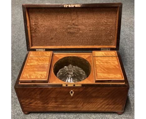 A good Victorian hinged top tea caddy. Est. £40 - £60.