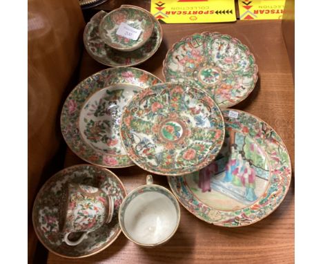 A collection of Canton saucers etc. Est. £20 - £30.