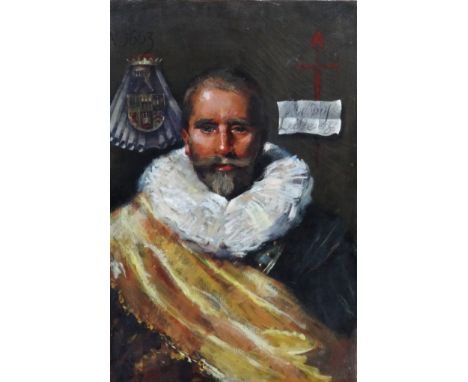 Robert Lenkiewicz (1941-2002), oil on canvas, titled verso, 'Invented Image of Invented Personage Prince Philip First Lichten