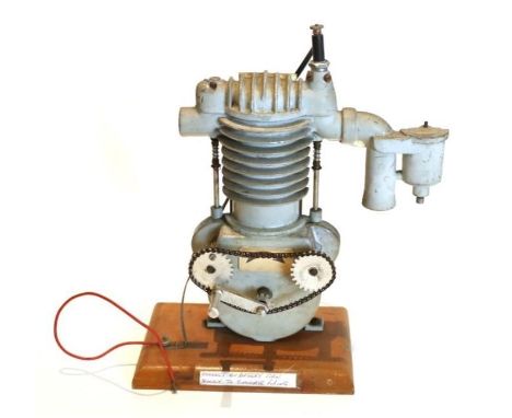 An Apprentice Model of a Side Valve, circa 1960-70, to demonstrate the working of an early four stroke engine, if connected t