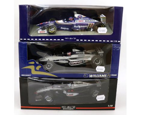 Minichamps Formula 1 1:18 Scale Models McLaren Mercedes MP4-17 Kimi Raikkonen, FW22 BMW Jenson Button and Williams Renault FW