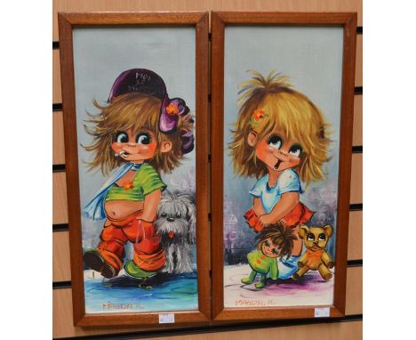 E B Braine (20th Century)Portrait of a Ladyoil on canvas, 50 x 60cmsigned lower right together with a pair of 1970s children 